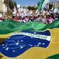 Women march against Brazilian President Jair Bolsonaro in the capital Brasilia