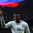 A file photo of Ivory Coast forward Jonathan Kodjia, who scored in a 4-1 victory over Zambia Wednesday in a 2019 Africa Cup of Nations warm-up match