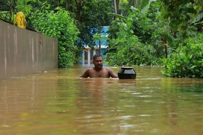The southern state of Kerala has been hardest hit by the floods, with about 120,000 people in emergency relief camps