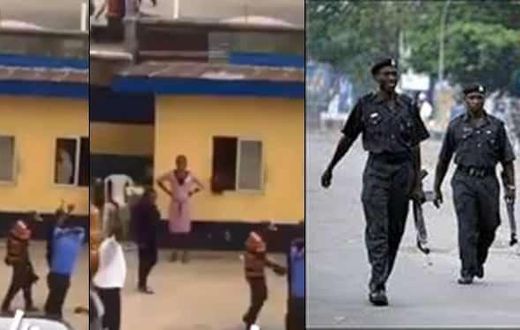 Daring armed robber shot to death after chasing a pastor from the bank to the police station (video)