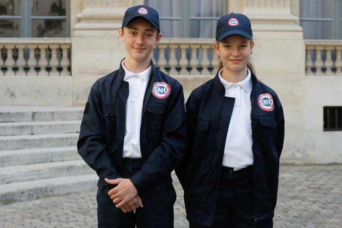 The official outfit of France's new "Universal National Service" (SNU) was presented at the Education Ministry in Paris in April