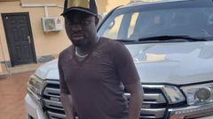 Rev Obofour  gifts Bro Sammy brand new Land Cruiser