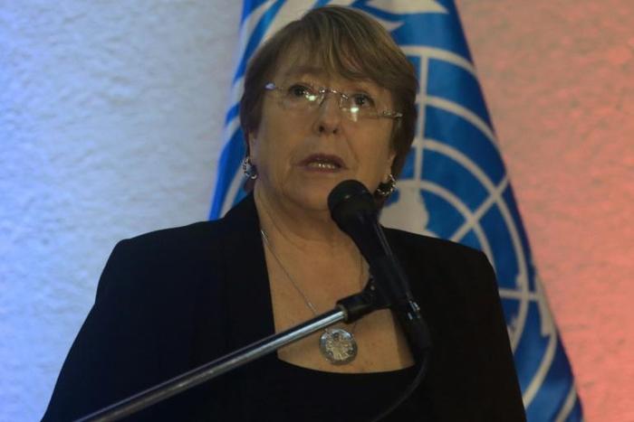 The UN High Commissioner for Human Rights, Michelle Bachelet, pictured June 21 in Caracas, has raised concern about new and previous sanctions imposed by Washington against the government of Venezuelan President Nicolas Maduro
