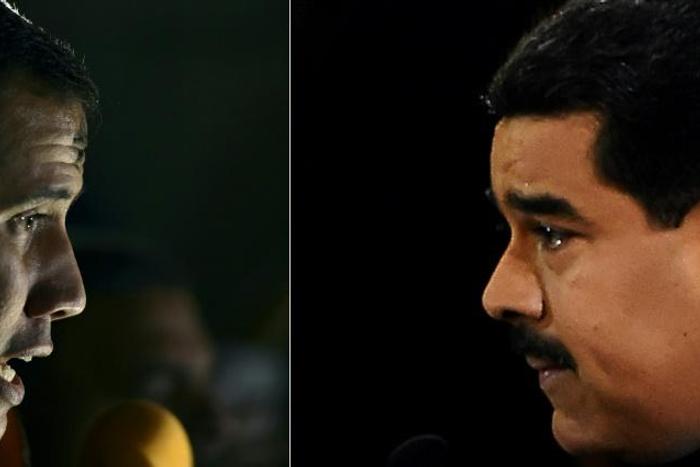 Opposition leader Juan Guaido (left) and Venezuela President Nicolas Maduro's power stuggle has reached an impasse that shows no sign of tipping one way or the other
