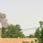A screenshot from AFPTV shows smoke rises after attack on an international peace-keeping base in the Malian town of Gao