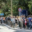People rushed outside and gathered in the streets of Athens after the quake