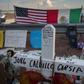 A memorial stands outside the Walmart in El Paso where 22 people were shot to death