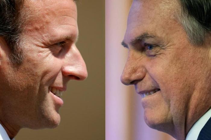 Macron (L) and Bolsonaro (R): "As far as ideas go, the two men are polar opposites," said Gaspard Estrada, director of the Latin America and Caribbean unit at Sciences-Po university in Paris.