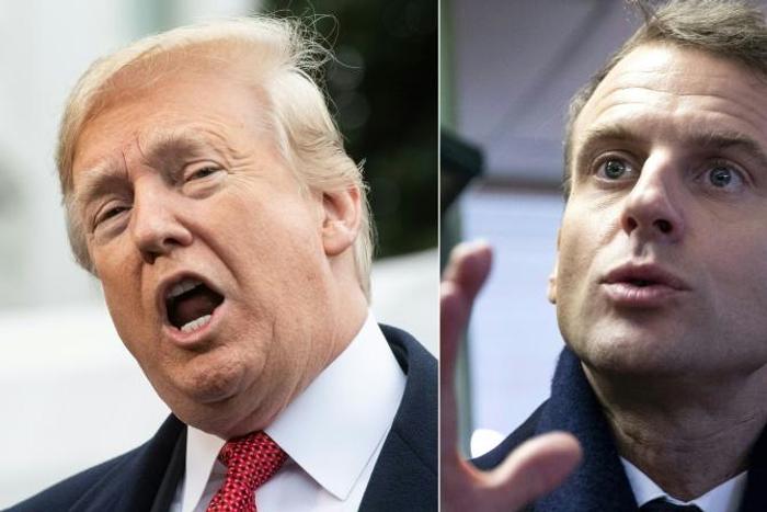 President Donald Trump (left) has generally got along well with French counterpart Emmanuel Macron