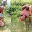 Mentally challenged woman gives birth to twins in the bush (photos)