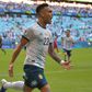 Lautaro Martinez celebrates his early goal against Qatar that proved enough to secure qualification for the Copa America knock-out stages