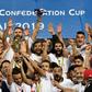 Egyptian club Zamalek celebrate winning the 2019 CAF Confederation Cup. They will not defend the title having qualified for the richer CAF Champions League