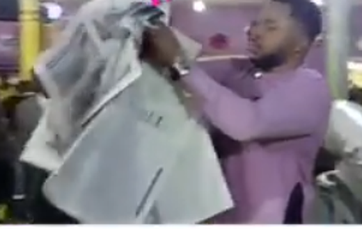 Pastor claims to be turning newspaper into money, but the trick goes bad (video)