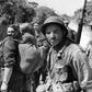 Algerian riflemen guarding German prisoners in Marseille, southern France, in August 1944