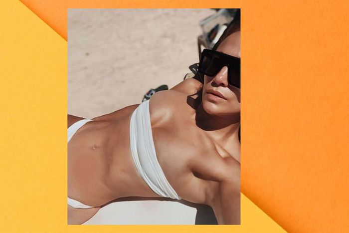 A-Rod Posted A Bikini Pic of J.Lo, And Holy Abs