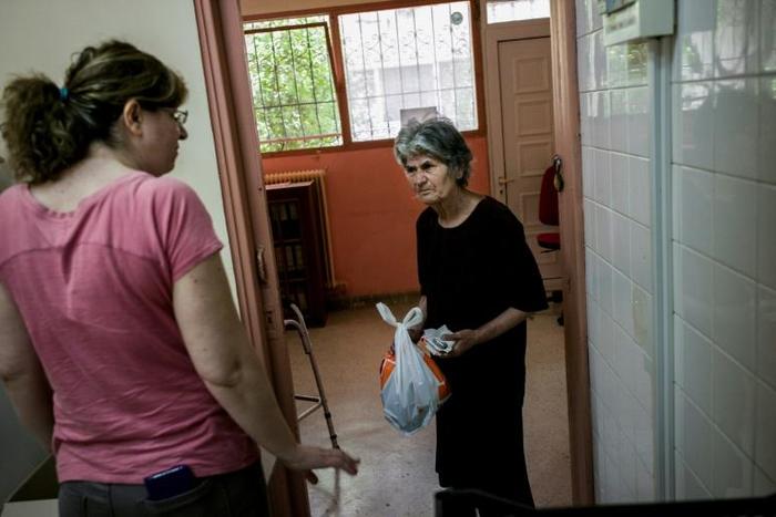 Joblessness is an existential concern for many in Perama, an Athens suburb -- and as the population has become poorer a social grocery store and soup kitchen has been set up