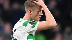 Down and out: Celtic crashed out of the Champions League qualifiers to CFR Cluj on Wednesday