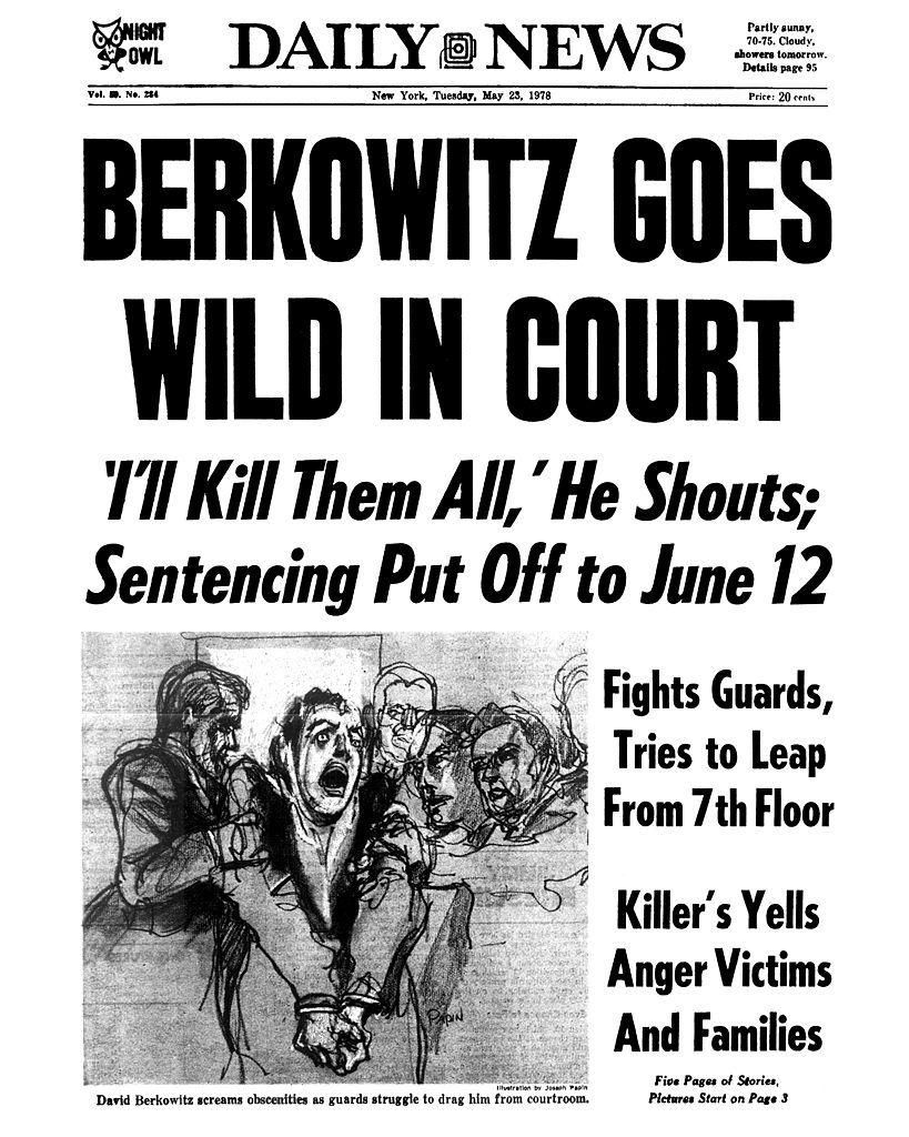 Daily News Front page May 23, 1978, Headline: BERKOWIT