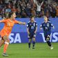 Lieke Martens celebrates after sending the goalkeeper the wrong way to score the Netherlands' last-minute penalty winner against Japan