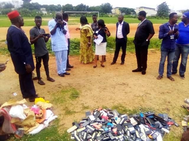 Polytechnic burns phones seized from students during exams