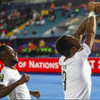 Jordan Ayew celebrating his goal for Ghana