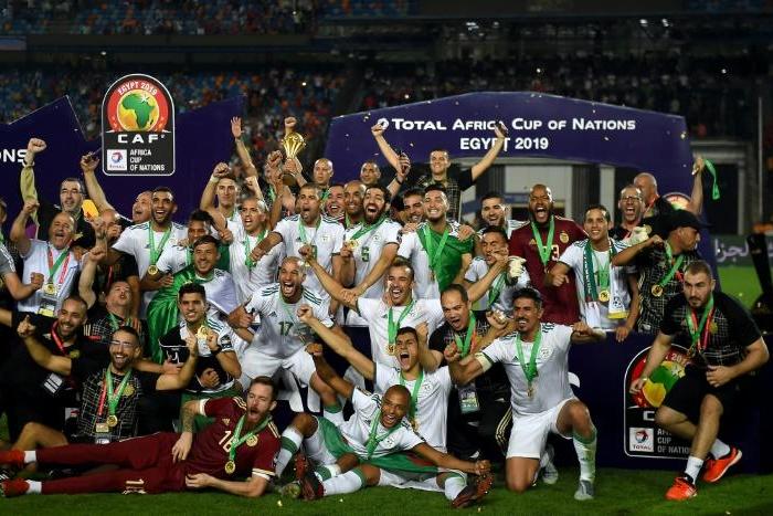 Algeria celebrated a first Africa Cup of Nations title since 1990