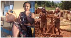 Pretty but deprived journalism student makes bricks to cater for her education