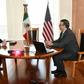 US Secretary of State Mike Pompeo (left) and Mexico Foreign Minister Marcelo Ebrard met in Mexico City on Sunday