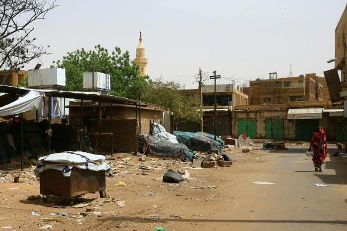In Khartoum's twin city of Omdurman, across the River Nile, many shops and markets remained closed
