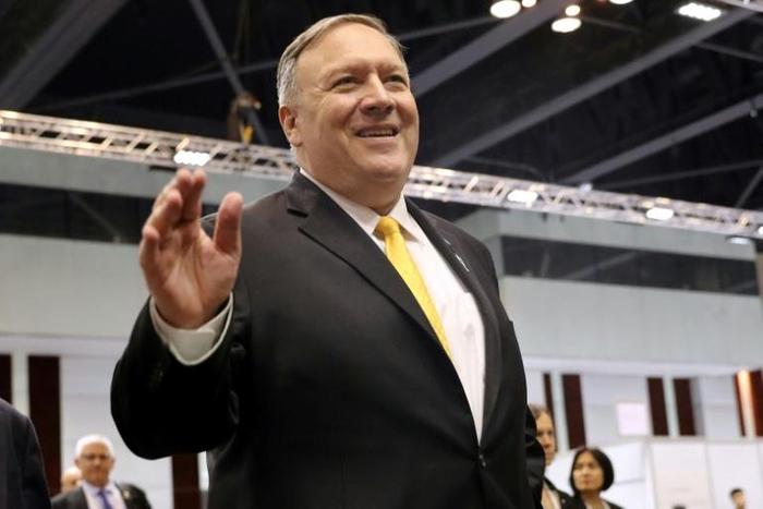 US Secretary of State Mike Pompeo during the 52nd Association of Southeast Asian Nations Foreign Ministers' Meeting in Bangkok