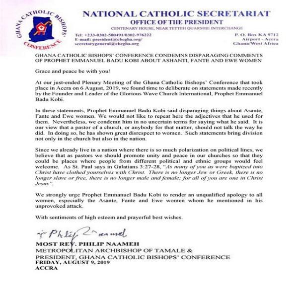 catholic bishops condemn