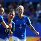Italy midfielder Aurora Galli (L) scored her third goal of the Women's World Cup to help beat China