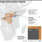 Data and map on the spread of Ebola from the DR Congo to Uganda.