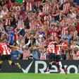 Athletic Bilbao's Spanish forward Aritz Aduriz celebrates his goal