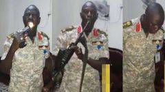 Soldier fires several gunshots into his mouth to test bulletproof charm (video)