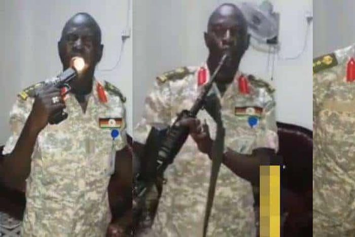 Soldier fires several gunshots into his mouth to test bulletproof charm (video)