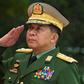 Myanmar Armed Forces Commander-in-Chief Senior General Min Aung Hlaing, seen here in July 2018, has been slapped with sanctions by the United States