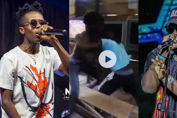 fans fight over Strongman and Medikal