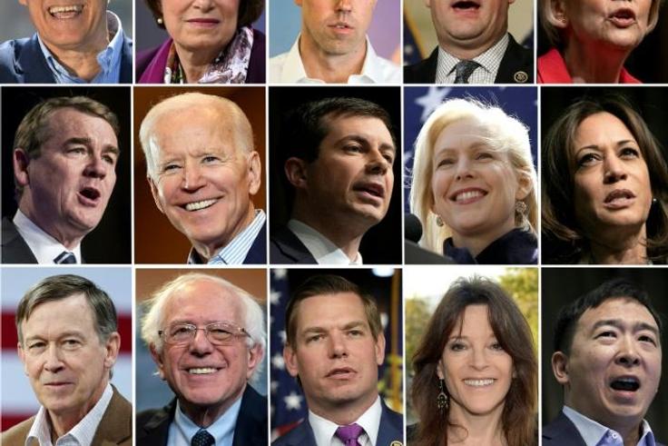 Twenty candidates vying for the 2020 Democratic presidential nomination are participating in the party's debates June 26-27, 2019 in Miami, Florida