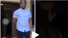 Remorseful man screams for mercy as angry girlfriend whips him mercilessly with cane for cheating on her (video)
