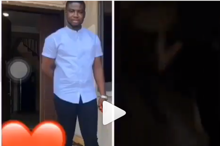 Remorseful man screams for mercy as angry girlfriend whips him mercilessly with cane for cheating on her (video)