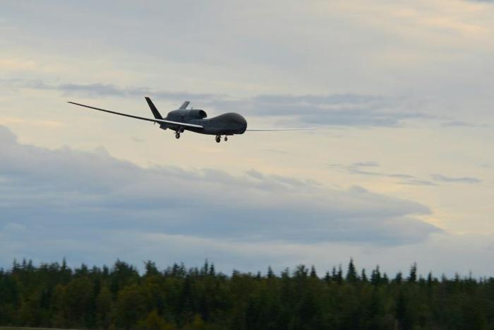 A US Air Force file picture shows a Global Hawk unmanned surveillance drone similar to the one shot down on Thursday