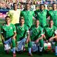 Madagascar line up before an Africa Cup of Nations last-16 match against the Democratic Republic of Congo in Egypt, which they won on penalties