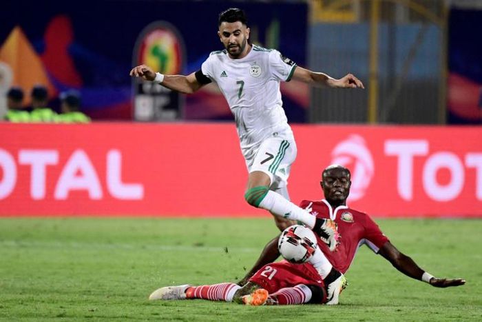 Riyad Mahrez helped Algeria to an opening 2-0 victory over Kenya