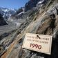 The Mer de Glace glacier in Chamonix, France has receded and is now some way from its position in 1990