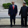 North Korea's leader Kim Jong Un and US President Donald Trump at the Military Demarcation Line