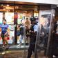Hong Kong police patrol on Wednesday, a day after pro-democracy protestors partially shut down the territory's airport