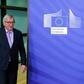 European Commission President Jean Claude Juncker receives Albania's Prime Minister Edi Rama (L) at the European Commission Headquarters on June 11, 2019, in Brussels