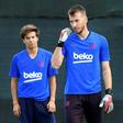 Barcelona signed Neto (right) from Valencia in June.