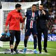 Kylian Mbappe will be out for four weeks with a hamstring injury suffered playing for PSG on Sunday night